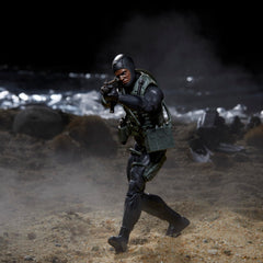 G.I. Joe windowed packaging showcases artwork and collectible figure.
