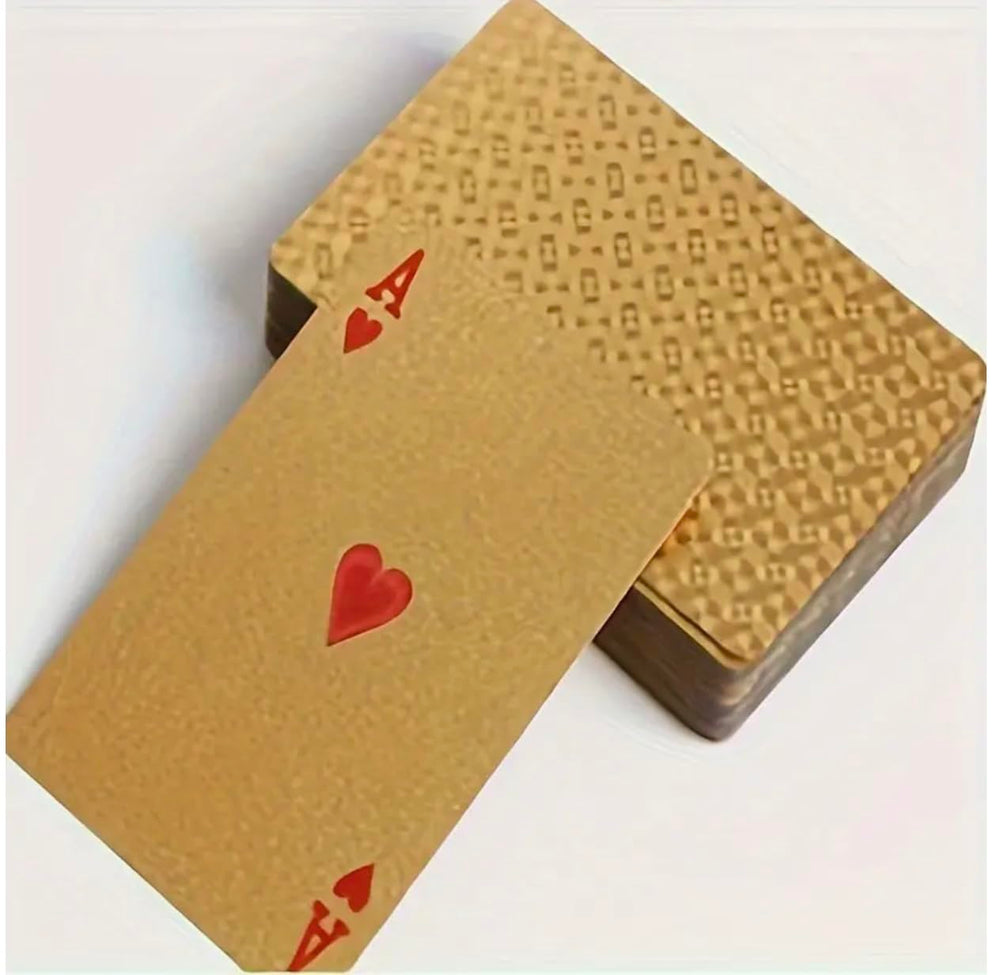 GIANT PANDA TRADING Gold Diamond Playing Cards party accessory for social gatherings