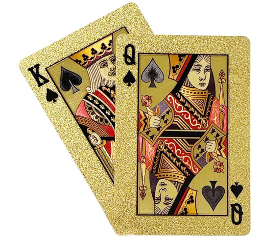 GIANT PANDA TRADING Gold Diamond Playing Cards waterproof deck for outdoor games
