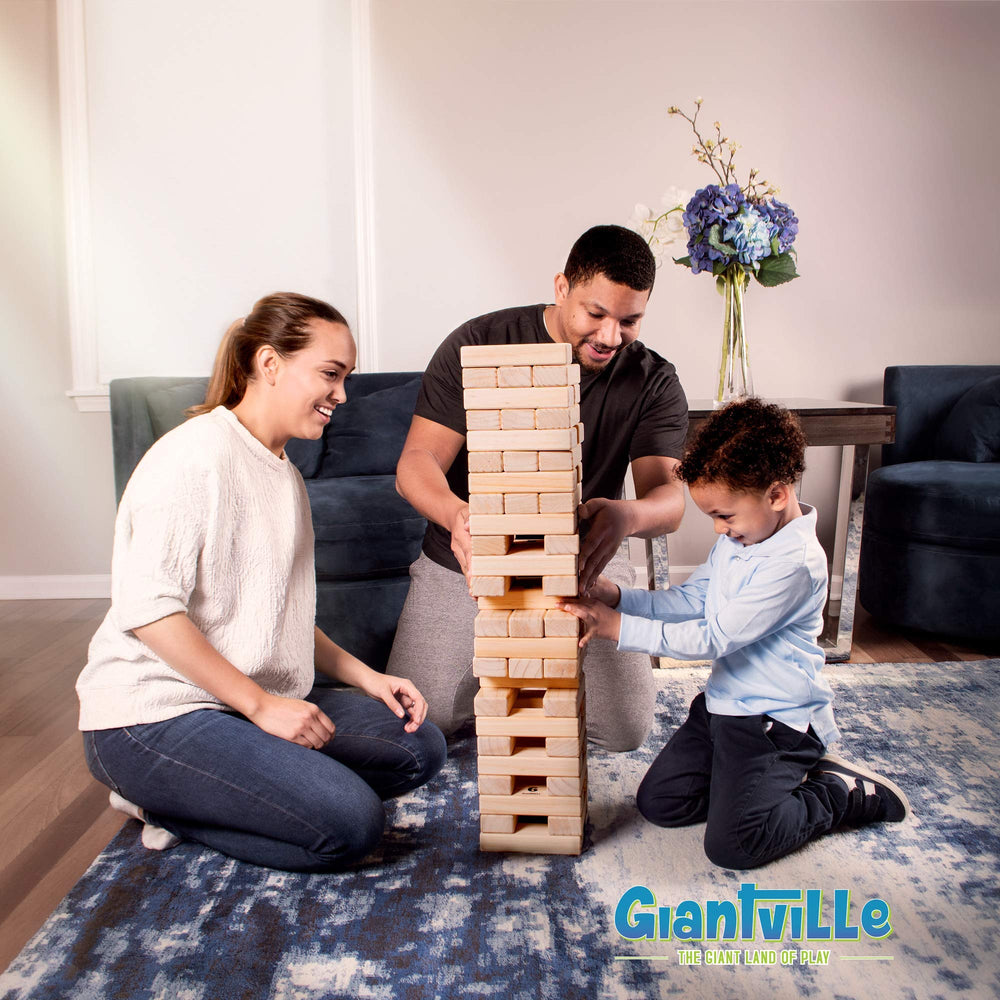 Giantville Giant Tumbling Timber carry bag keeps pieces organized and portable