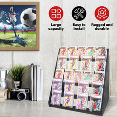 GIASSVIO PSA-capacity display; fits 25 cards across five tiers
