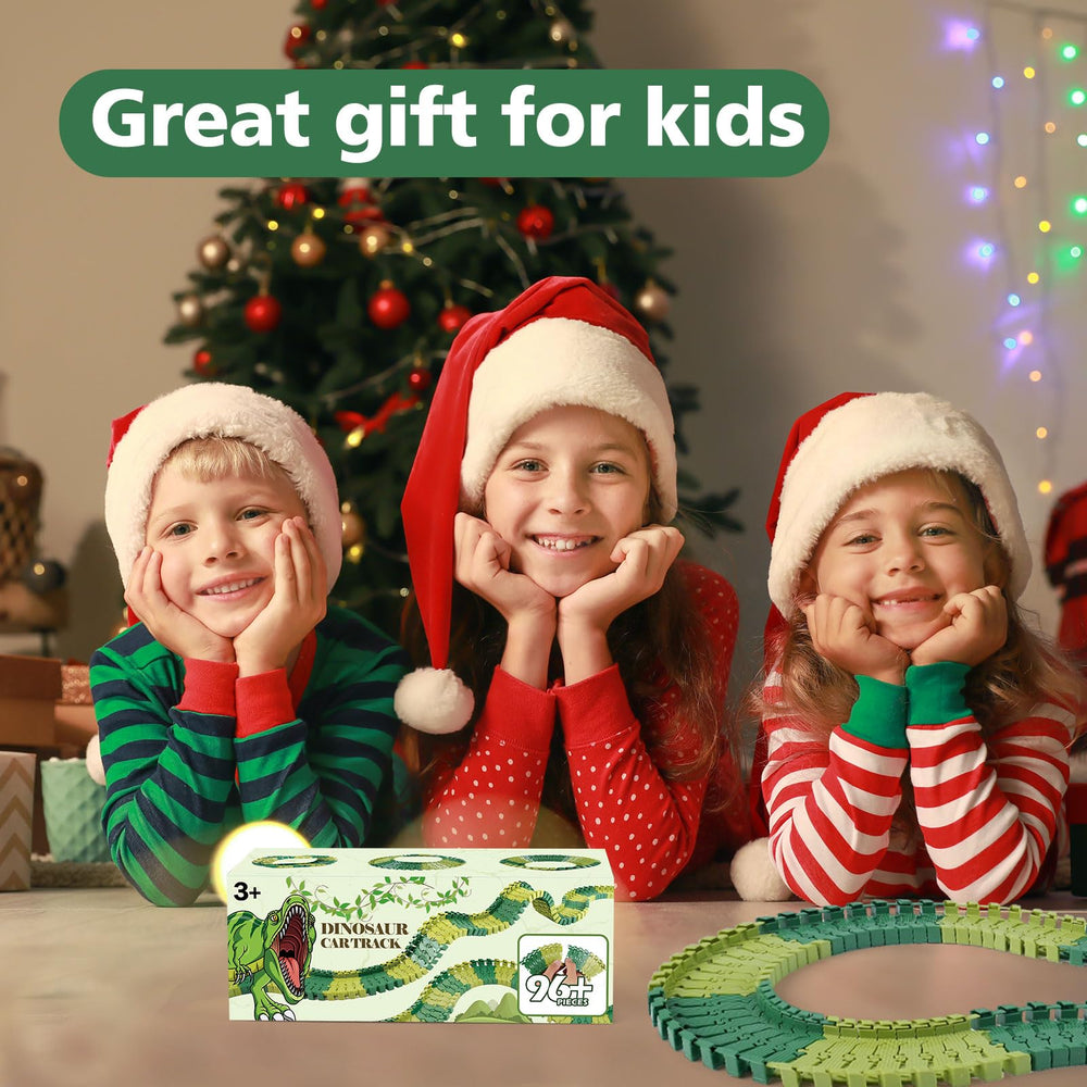 GIAT dinosaur track 96pcs dino race layout boosts creativity during play