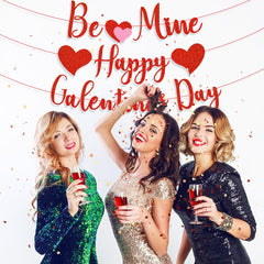 Gifloon Galentine's Day banner letters detail showing sturdy stay-put design