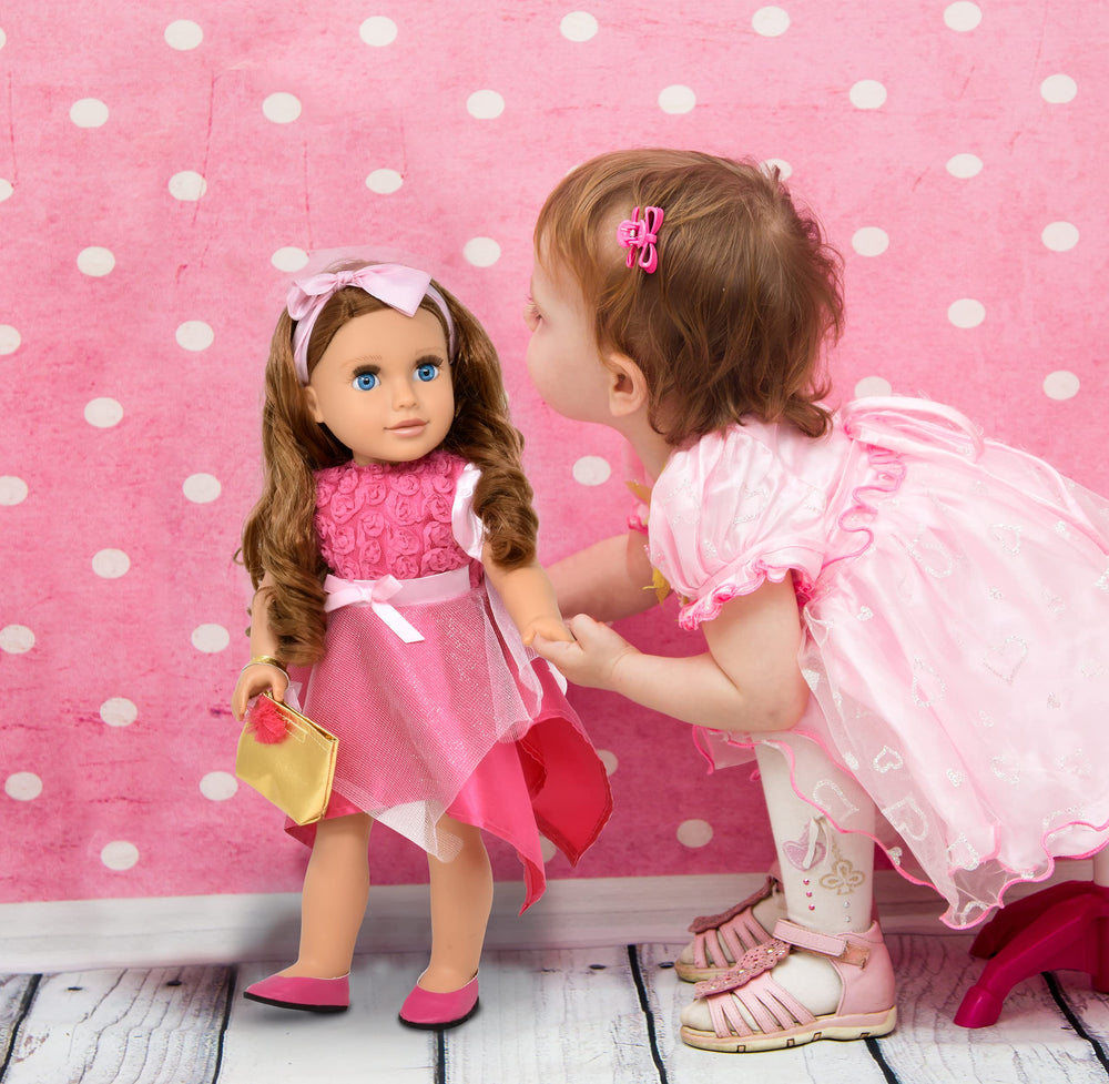 Gift Boutique matching pink shoes and hair bow enhance completed outfits
