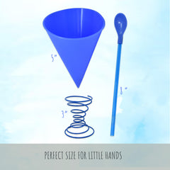 Gift Boutique metal holders, snow cone stands for stability during serving.