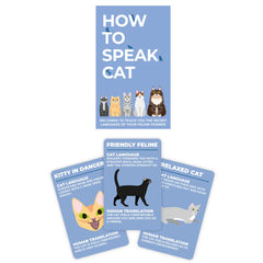 Gift Republic How To Speak Cat 100 Cards unboxing shows the kit ready for learning