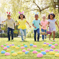 GiftExpress Easter eggs organized in a colorful basket for decor and gifting.