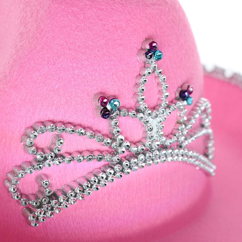 GiftExpress Felted Pink Hat with Sequins, adds sparkle to any western costume.