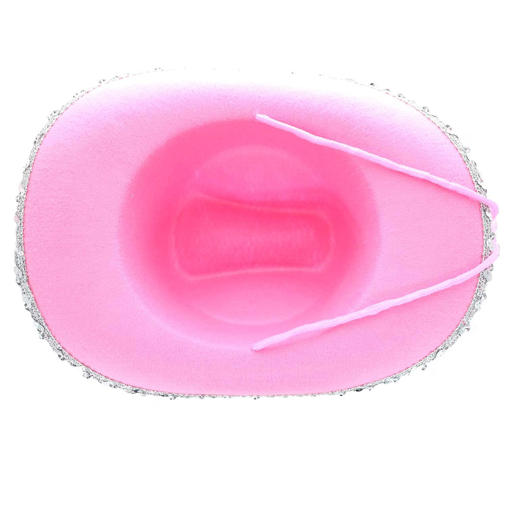 GiftExpress Pink Cowboy Hat for Dress-Up, perfect for pretend rodeos and parties.