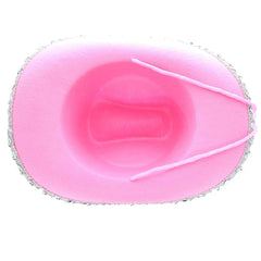 GiftExpress Pink Cowboy Hat for Dress-Up, perfect for pretend rodeos and parties.
