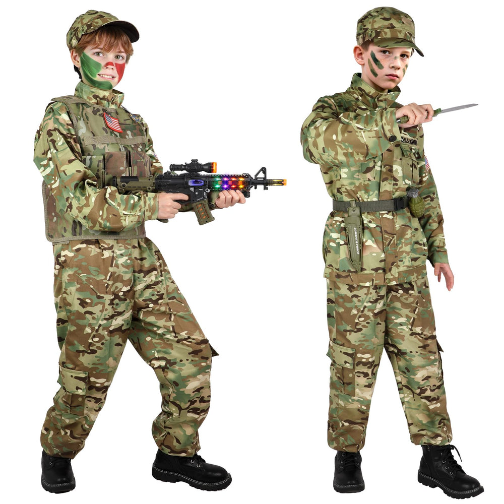 Giftinbox army costume military vest with multiple pockets keeps gear organized.