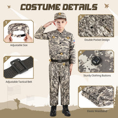GIFTINBOX Army Costume pants for comfortable all-day role-play.