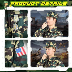 Giftinbox army costume toys with sound and light enhance interactive pretend play