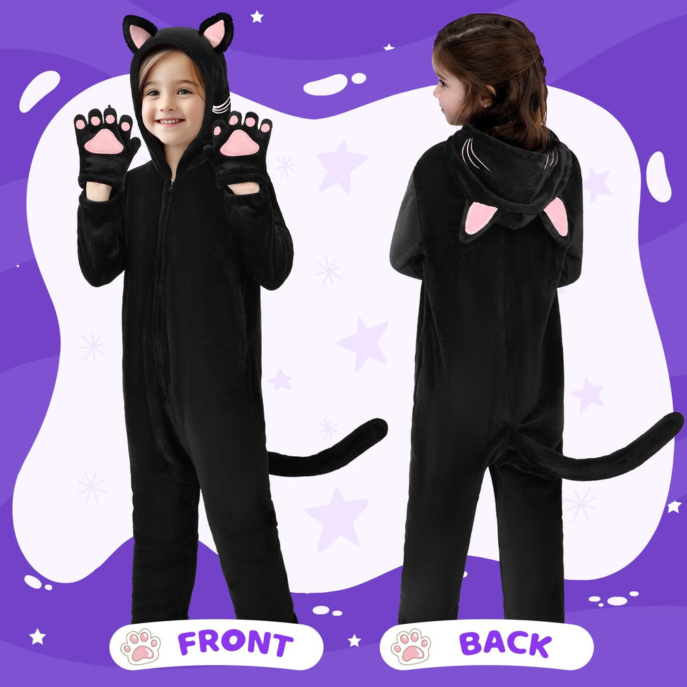 Giftinbox cat costume tail back view highlights the playful tail accessory.