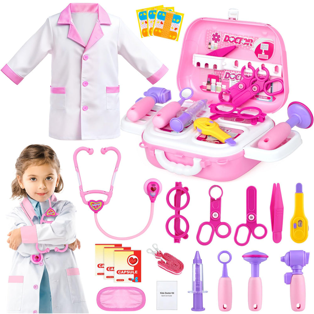 GiftinBOX doctor costume coat for imaginative play and patient interactions.