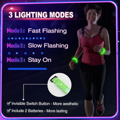 Giftinbox adults wearing glowing LED bracelets at night