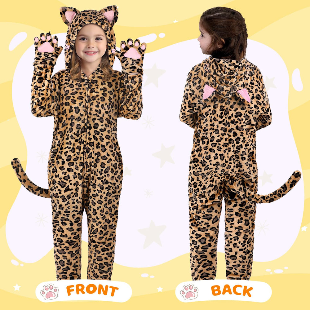 Giftinbox leopard hood with ears and whiskers for an authentic look.