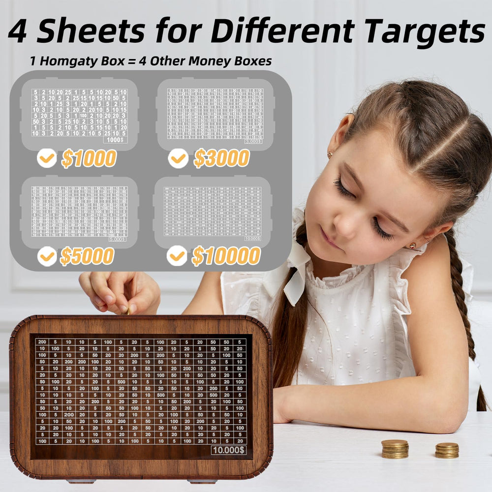Giftota piggy bank includes dry erase pen for labeling targets