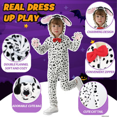 Gifts2U Dalmatian costume red bow adds playful charm