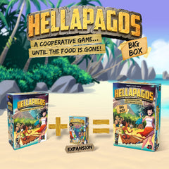 GIGAMIC Hellapagos Big Box voting chits illustrating tense decisions