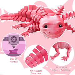 Giggiftrio axolotl 4-5-inch multi-color compact figure ready for display and play