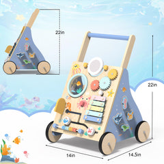 GiggleGems Ocean Walker silent wheels protect floors during smooth push training.