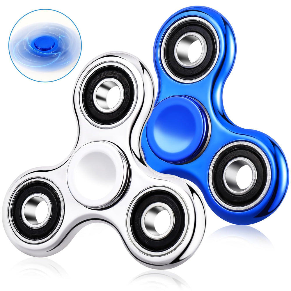 Gigilli fidget spinner front view with electroplated finish for smooth spins