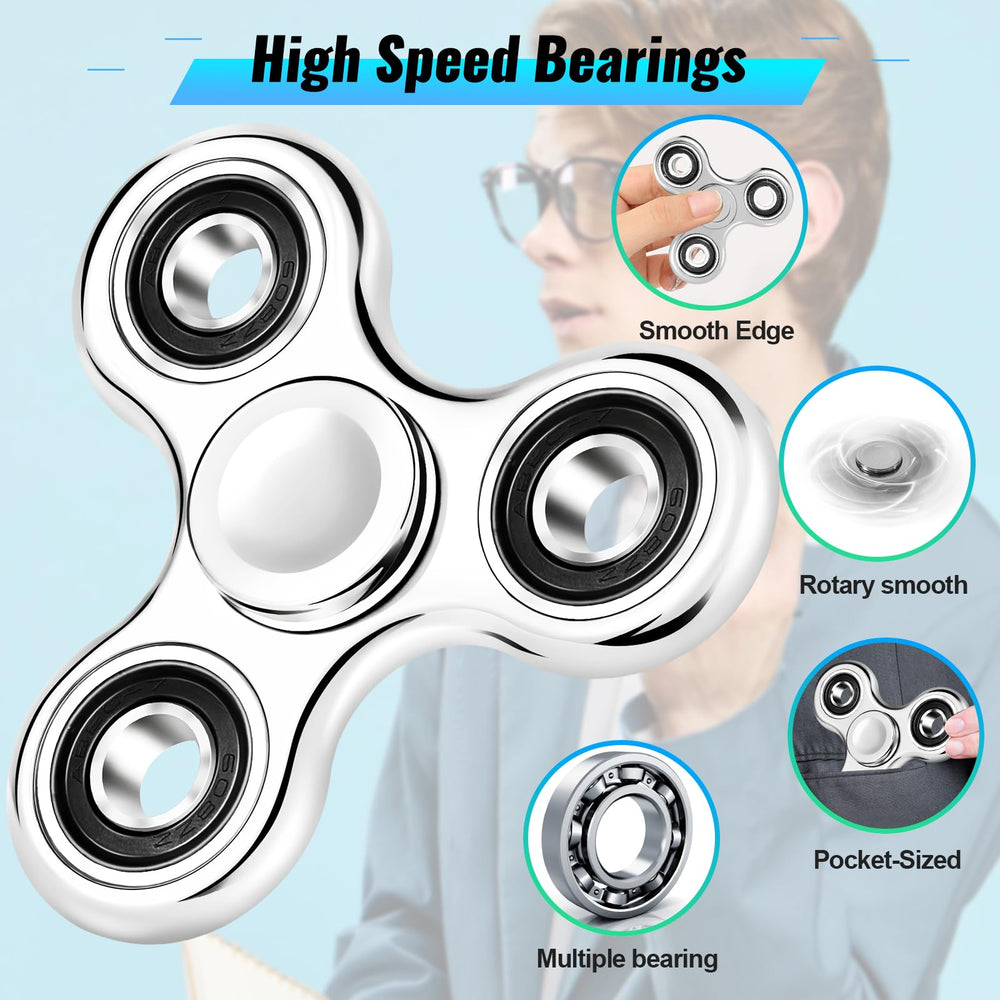 Gigilli fidget spinner side view in motion shows balance and speed