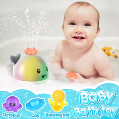 Gigilli whale bath toy sprinkler mode starfish lights up