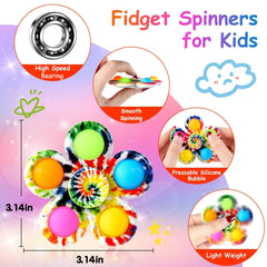 Gigilli fidget spinners pop pack two-in-one action for stress relief and focus