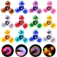 Gigilli glow-in-the-dark fidget spinner 12-pack for party favors.