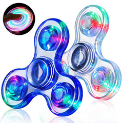 Gigilli glow LED fidget spinner two-pack for sensory play and focus