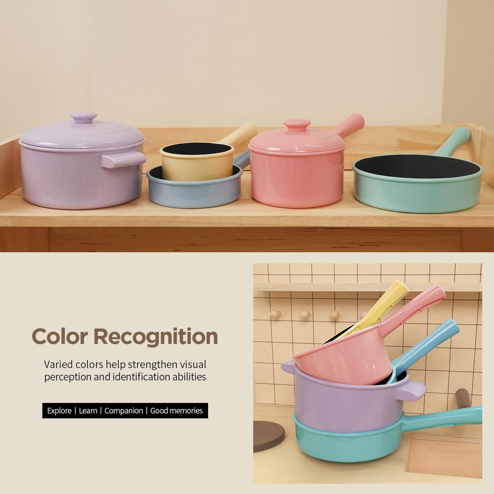 GILOBABY peelable eggs and corn enhance hands-on learning during pretend kitchen activities.