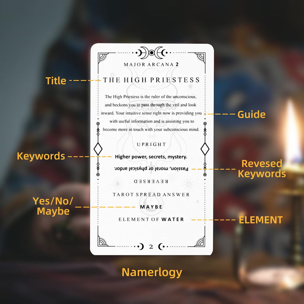 Gincevhy beginner guidebook tarot set offers straightforward interpretations.