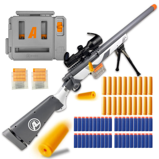 Gincho M24 Soft Bullet Blaster action emphasizes realistic bolt-action feel for strategic play.
