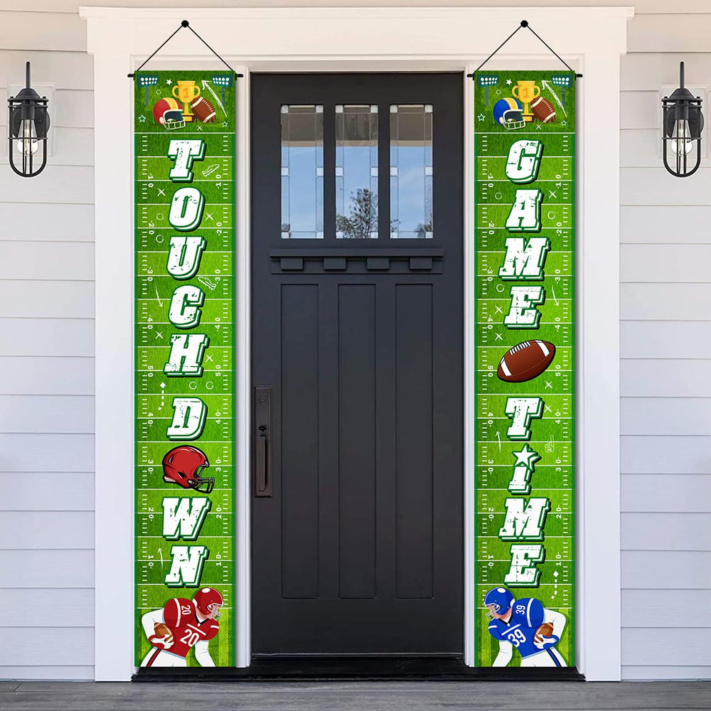 GINFTBRZGV football banner front view on door for game day