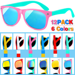 Bulk pack of GINMIC kids sunglasses for birthdays and classroom giveaways.