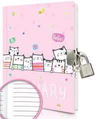 GINMLYDA Cat Diary cover with lock provides private space for young writers.