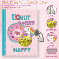 GINMLYDA diary with 160 lined pages for writing and drawing