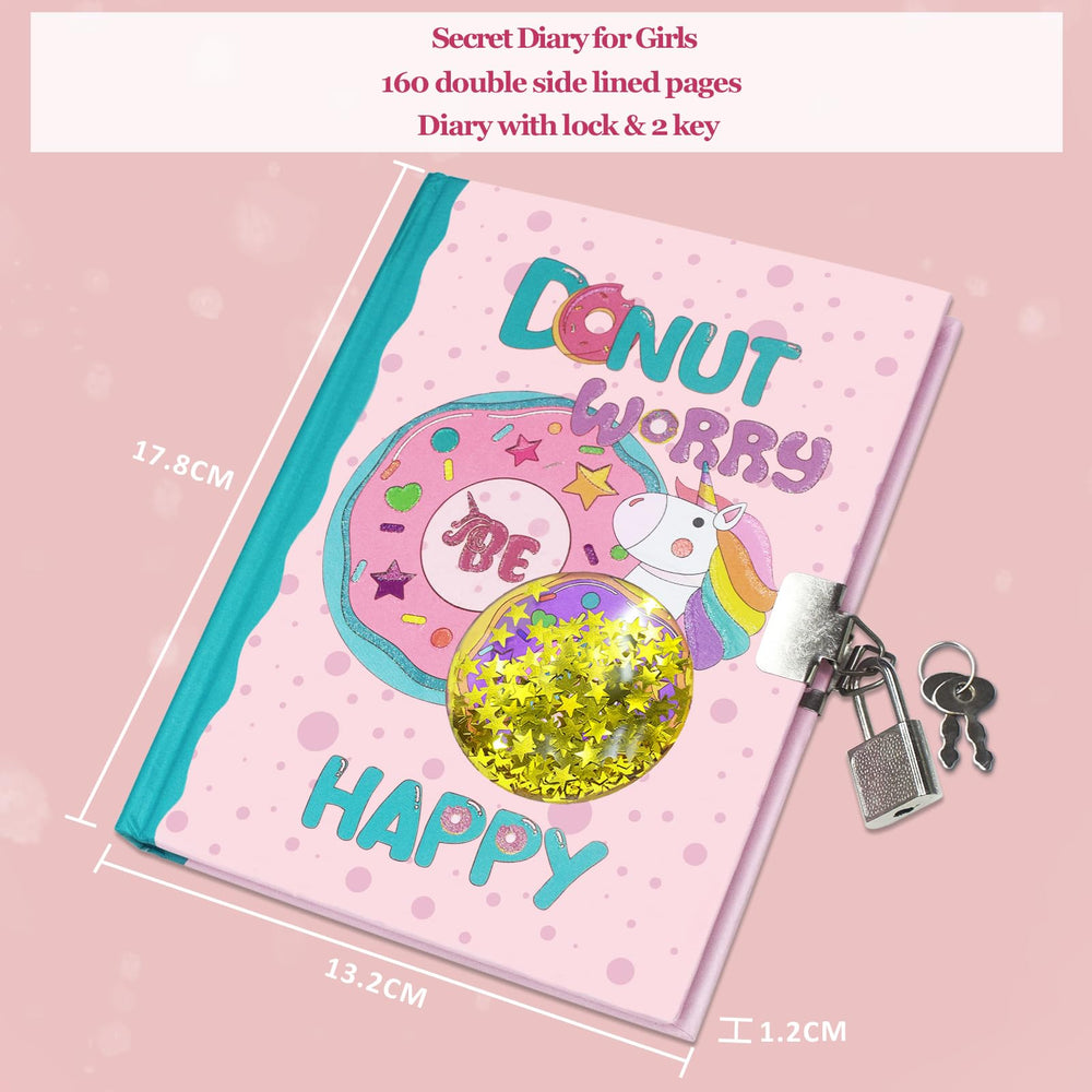 GINMLYDA diary with lock sequin window adds sparkle while protecting notes