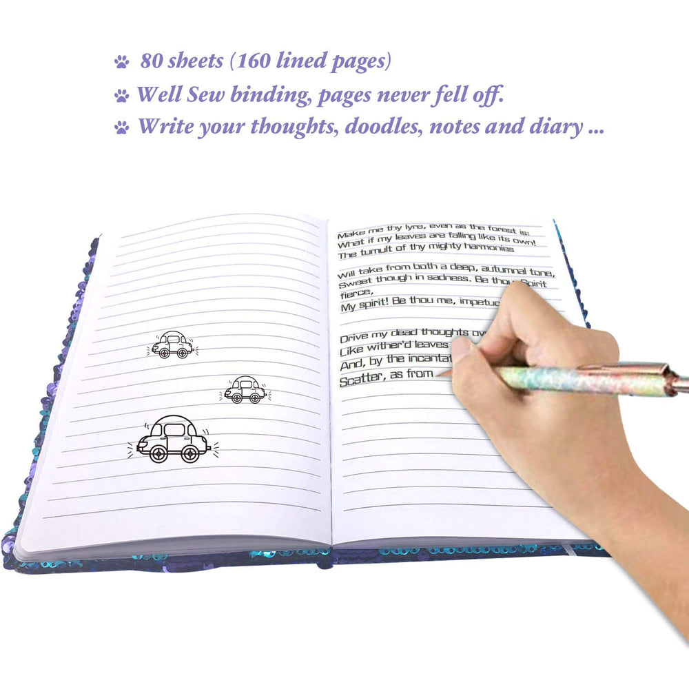 GINMLYDA sequin notebook makes a fun gift for girls