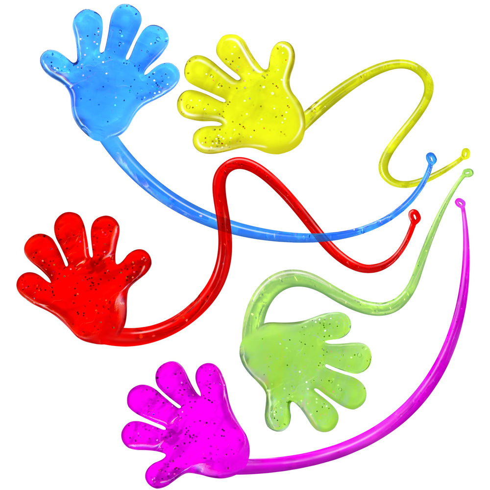 Giraffe Manufacturing sticky hands blue for party favors and active play.
