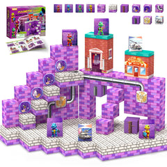 Girigi 48pcs magnetic blocks for dinosaur adventure and imaginative play.