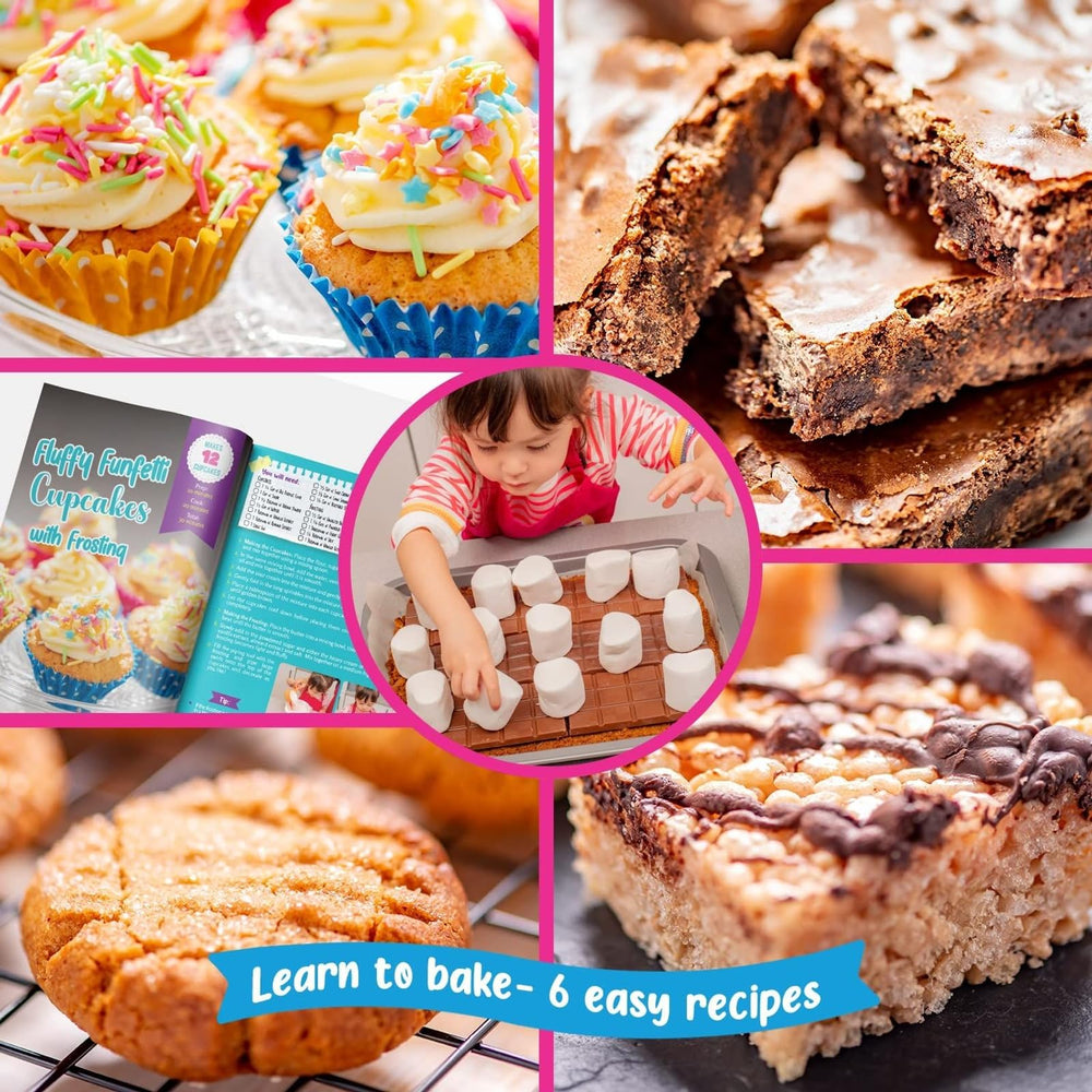 GirlZone Kids Baking Set includes a whisk for easy batter mixing and smooth textures.