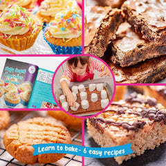 GirlZone Kids Baking Set includes a whisk for easy batter mixing and smooth textures.