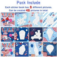 gisgfim american flag sticker by number illustrations offer engaging step-by-step color-by-count fun