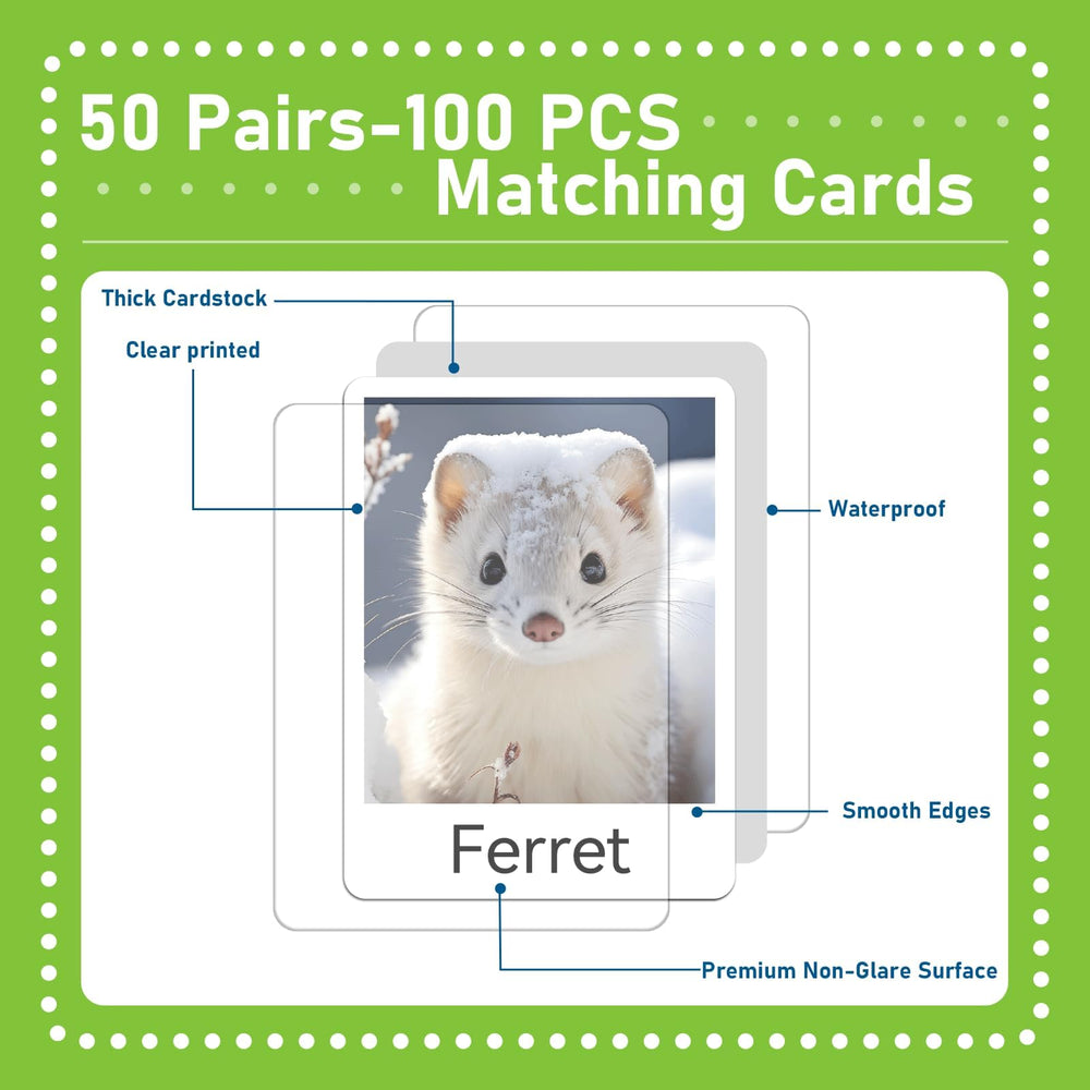gisgfim baby animal memory cards show a horse to support recall and fine motor practice.
