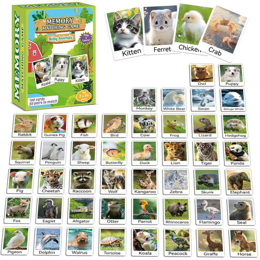 gisgfim baby animal memory cards featuring a puppy for fun matching and memory skills.