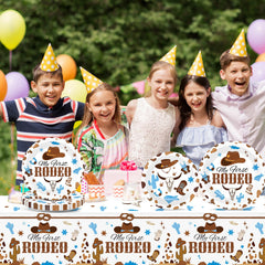 gisgfim Baby shower and birthday decor with blue rodeo flair.