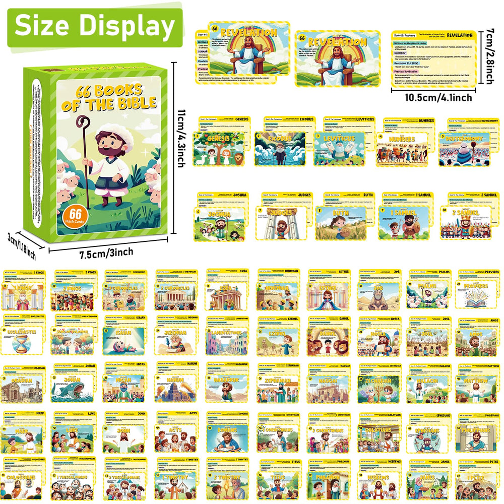 gisgfim Bible verse flash cards front illustration showcasing key events